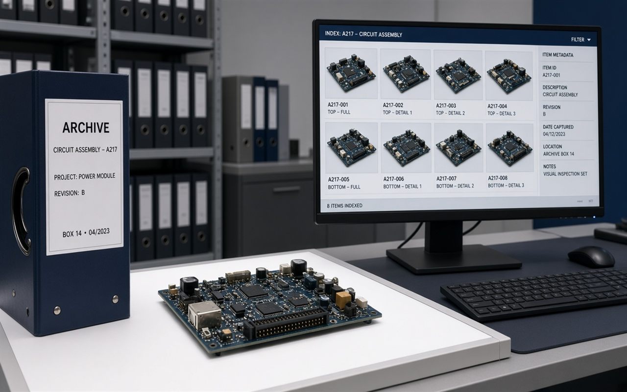 Industrial PCBA digitization workspace